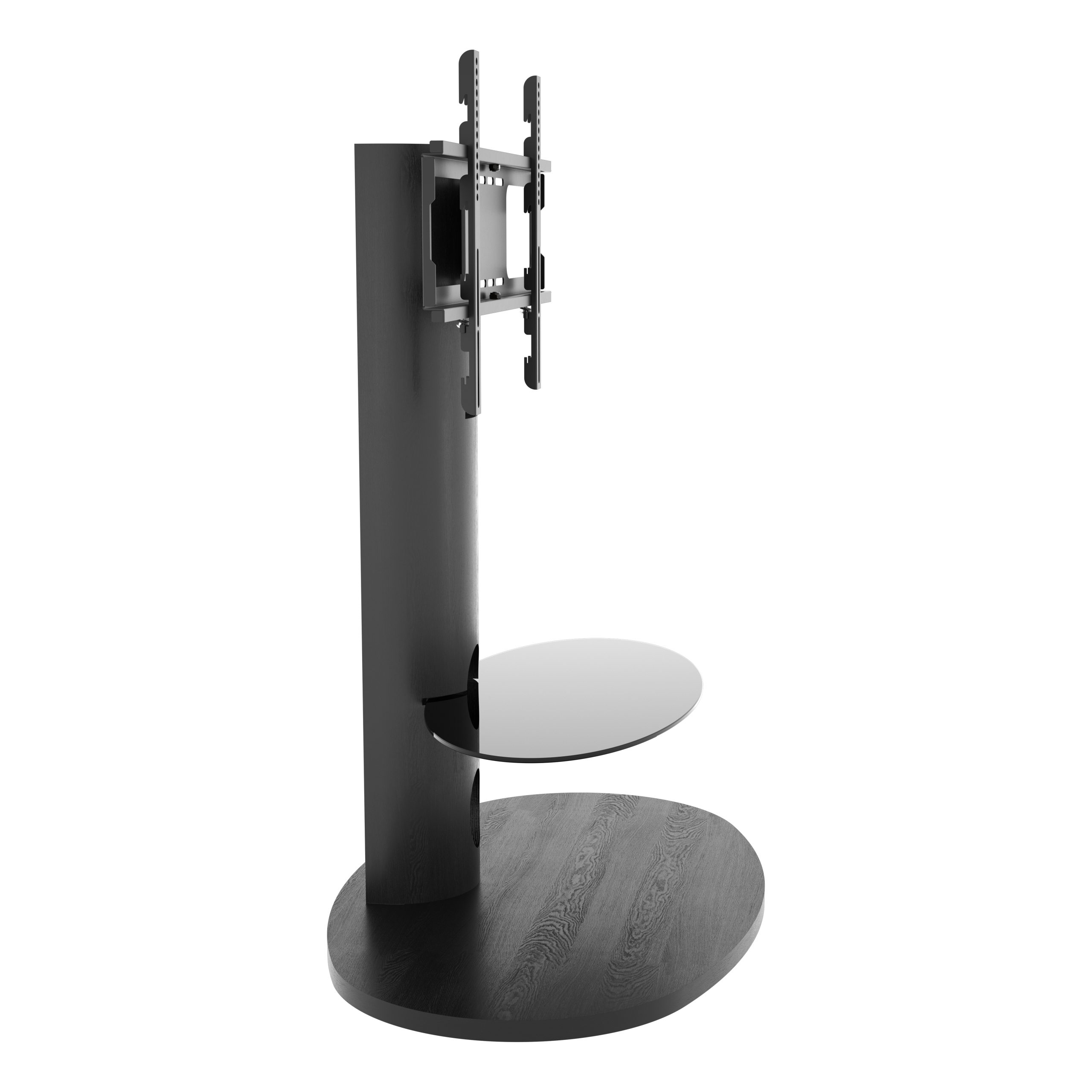 fab 【FaB】Standing Ovation CF FSL930CHEB: Affinity Chepstow Oval Pedestal TV Stand (Black) - AVF