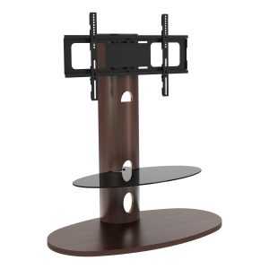 FSL93CHEXW: Affinity Premium - Chepstow Oval Pedestal TV Stand (Walnut)
