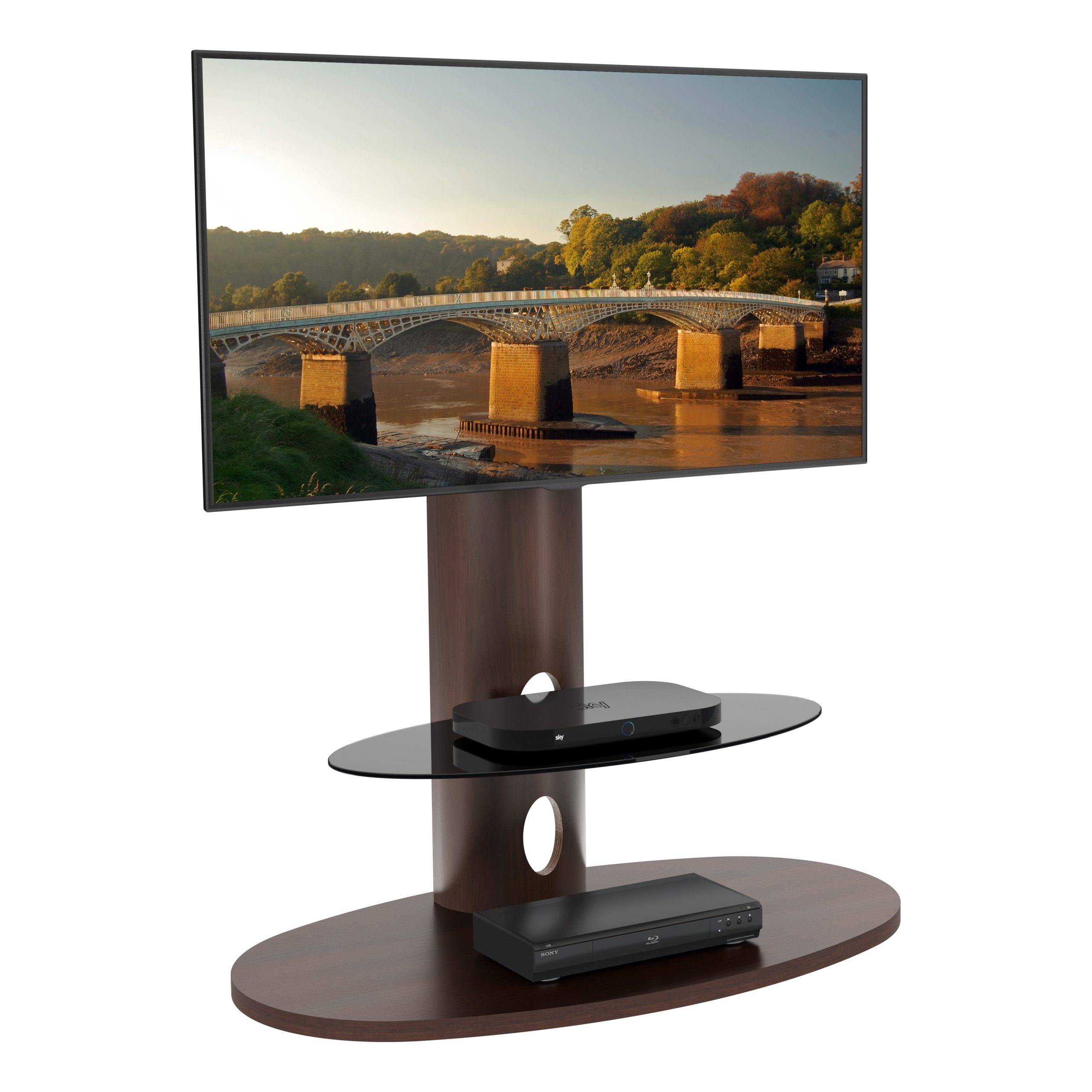 FSL93CHEXW: Affinity Premium - Chepstow Oval Pedestal TV Stand