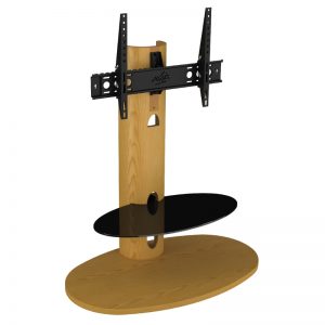 FSL93CHEXO: Affinity Premium – Chepstow Oval Pedestal TV Stand (Oak)