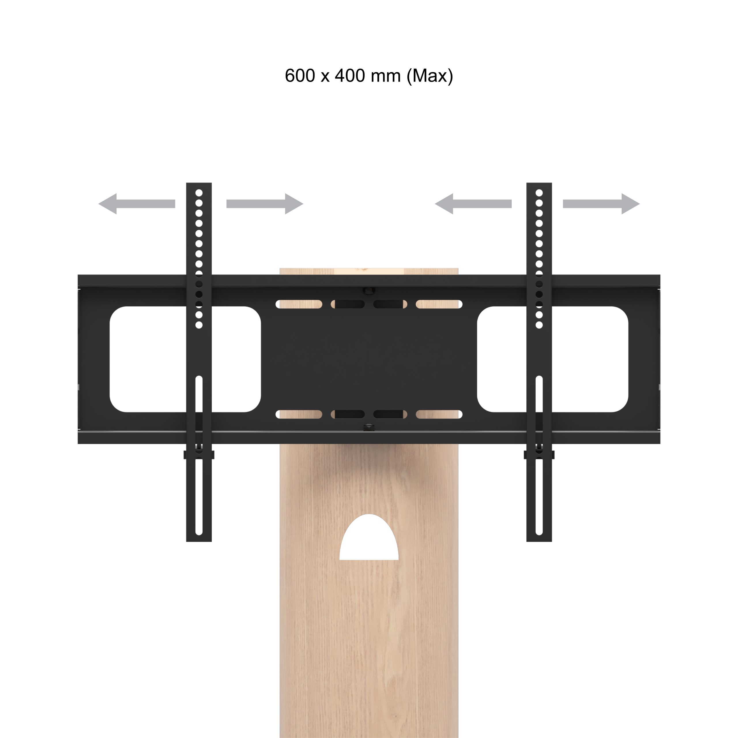 FSL930CHEOW: Affinity Chepstow Oval Pedestal TV Stand (Whitewashed