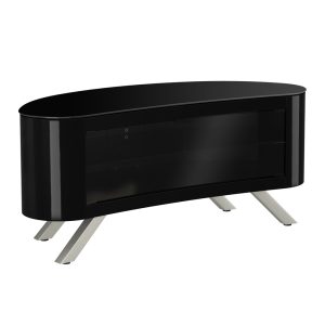 FS115BAYXB: Affinity Premium – Bay Curved TV Stand (Gloss Black)