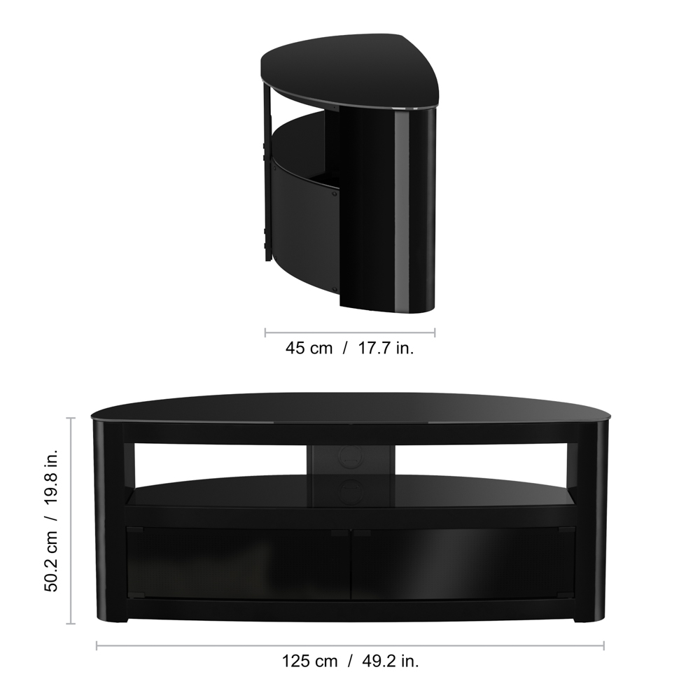 FS125BURXB: Affinity Premium - Burghley Curved TV Stand (Gloss