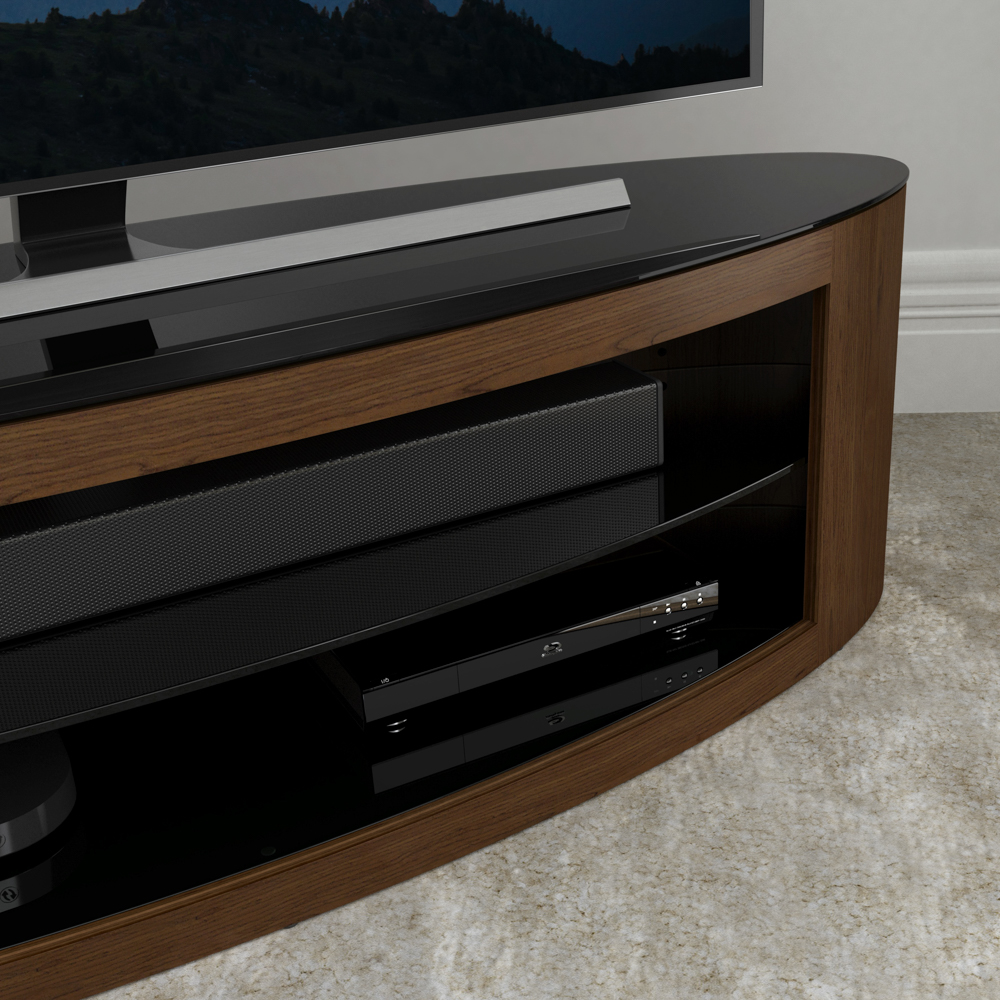 FS1400BUCW Affinity Buckingham Oval TV Stand (Walnut) AVF Premium