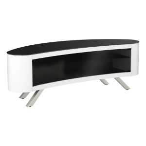 FS15BAYXGW: Affinity Premium – Bay Curved TV Stand (Gloss White)