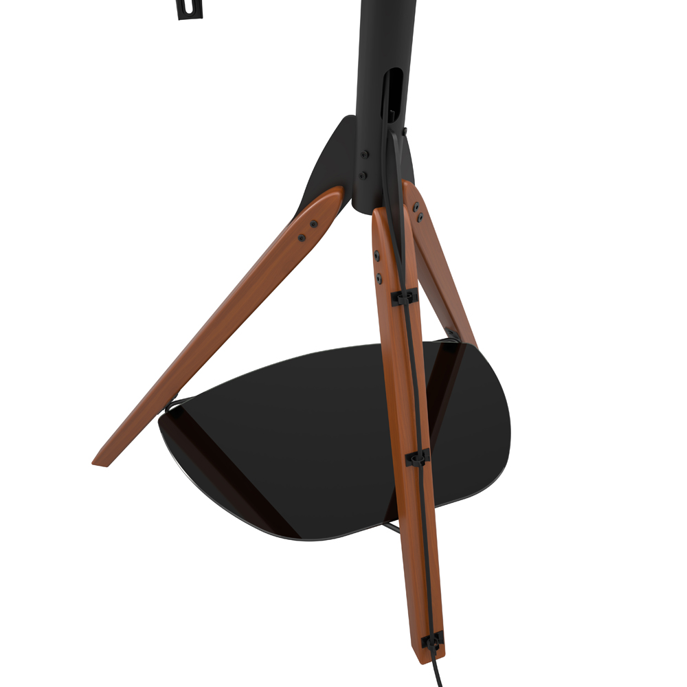 FSL1000HOXDWB: Hoxton Tripod TV Stand in Dark Wood / Black - AVF