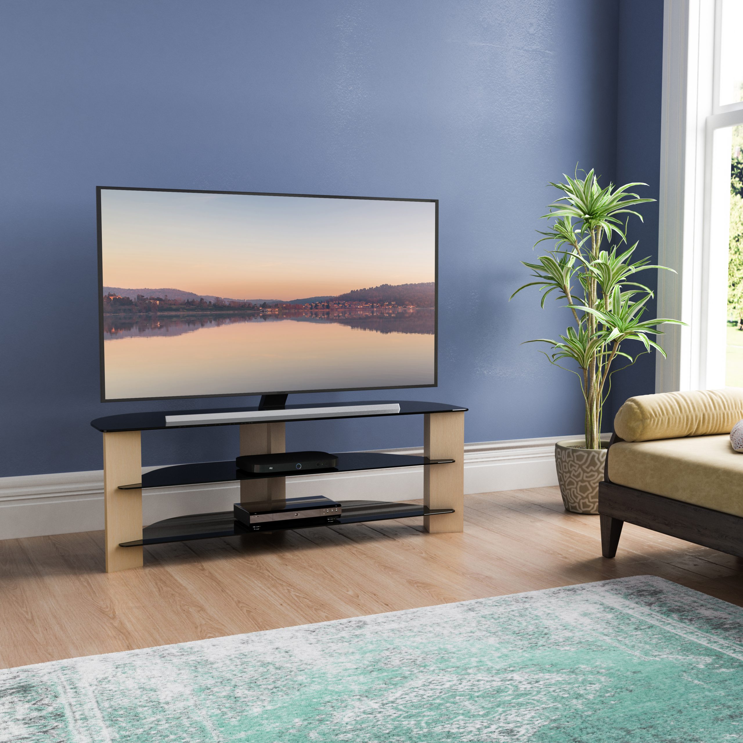 FS1300VAROB: Varano 1.3m TV Stand - Oak - AVF Premium