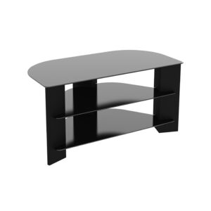 AR-FS900VARBB: 90cm Corner TV Stand (Black)