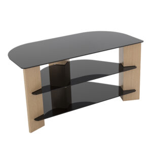 AR-FS900VAROB: 90cm Corner TV Stand (Oak)