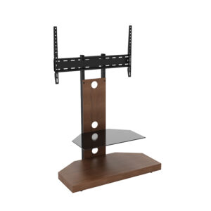AR-FSL800WPW: 80cm Wood Print Corner Pedestal TV Stand (Walnut)