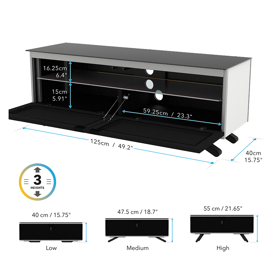 ESC1250A: Escape 1.25m TV Stand (AVF Options) - AVF Group (UK & Europe)