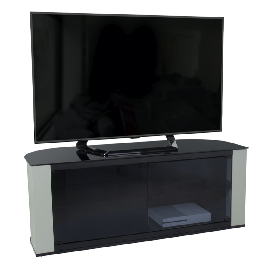 FS1200GAPG: Gallery 1.2m Corner TV Stand (Pebble Grey) - AVF Group 