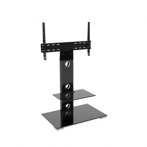 AR-FSL700LEB: 70cm Pedestal TV Stand (Black)