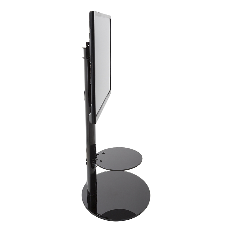 FSL800LUB: Lugano 80cm Oval Pedestal TV Stand (Black) - AVF Group (UK &  Europe)