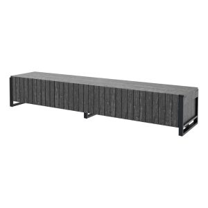 FS2281RIDGB: Ridgewood 2.28m TV Stand with Drop Door (Rustic Black Grain)