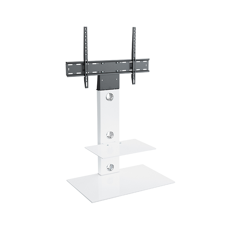 FSL700LESWW-A: Lesina 27.6in Pedestal TV Stand (Satin White) - AVF Group  (North America)