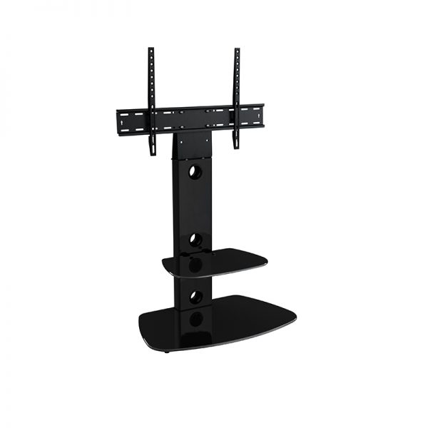 FSL700LUCB-A: Lucerne 27.6in Curved Pedestal TV Stand (Black) - AVF Group  (North America)