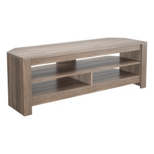 CAS120GO-A: Calibre Sound 47in TV Stand with Sliding Shelf (Rustic Sawn Oak)