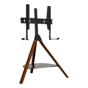 FSLK101HOXD-A: Hoxton Sound Freestanding Tripod TV + Soundbar Stand (Dark Wood)