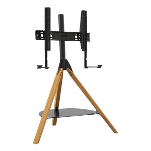 FSLK101HOXL-A: Hoxton Sound Freestanding Tripod TV + Soundbar Stand (Light Wood)